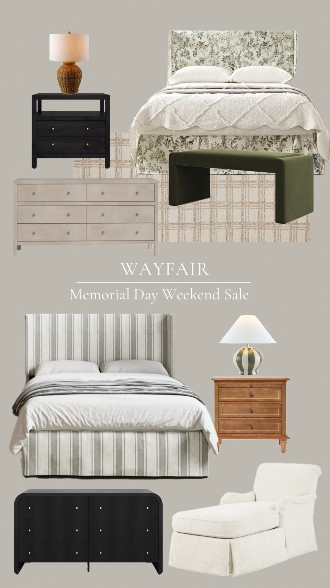 Wayfair Memorial Day weekend bedroom sale finds!🫶🏼 LOVE all the layered patterns together! 

#LTKHome #LTKFindsUnder100 #LTKSaleAlert