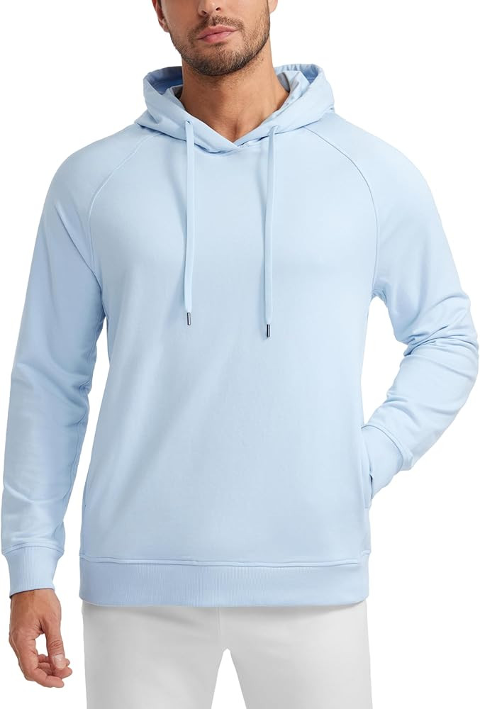 CRZ YOGA Hoodies for Men French Terry Hooded Sweatshirts Workout Athletic Casual Pullover Hoodie ... | Amazon (US)