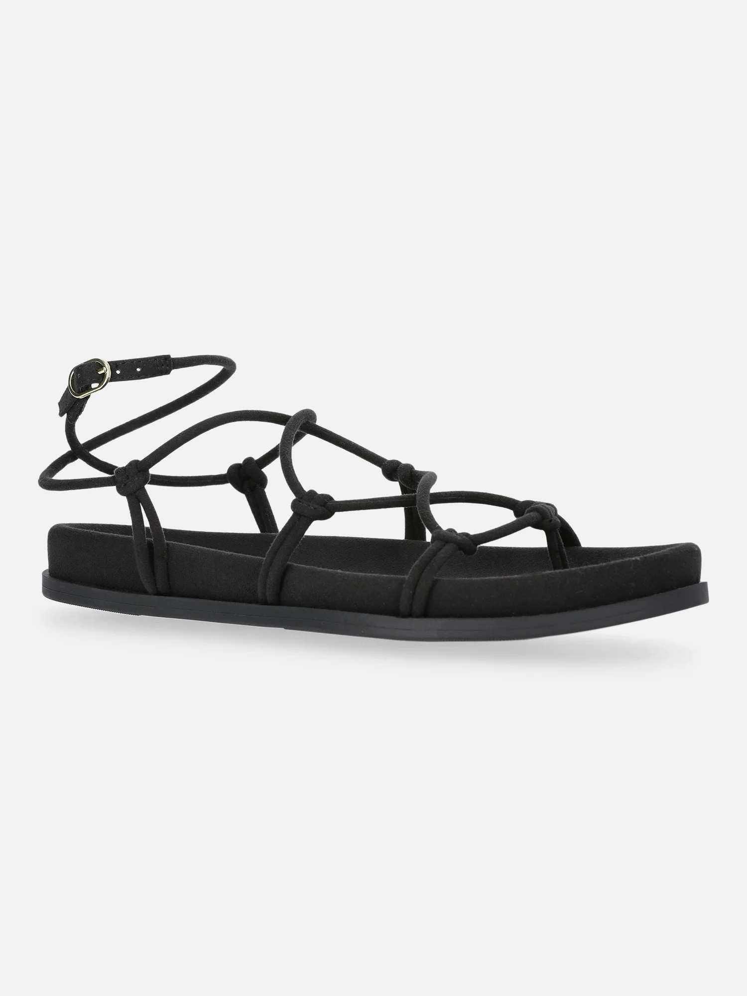 No Boundaries Faux Suede Lace Up Sandals, Women's - Walmart.com | Walmart (US)