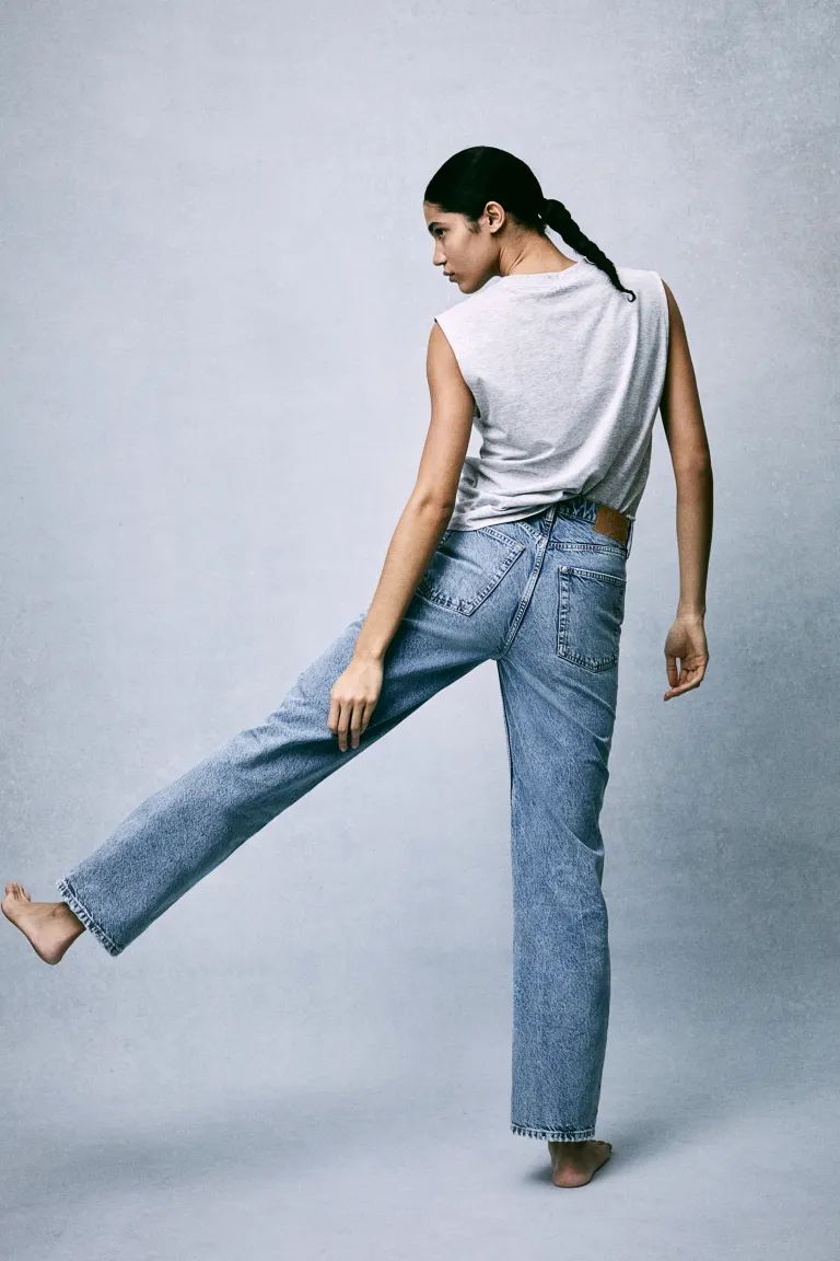 Wide Ultra High Jeans - Light denim blue - Ladies | H&M US | H&M (US + CA)