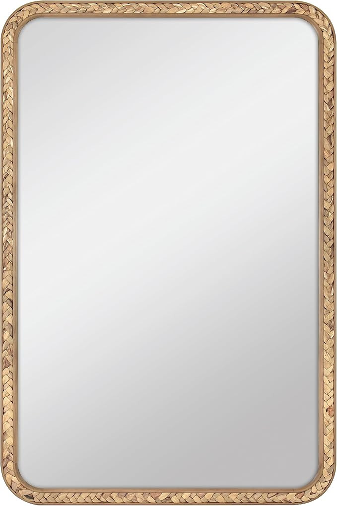 MCS Natural Wood Seagrass Wall Mirror, 24 x 36 Inch, Natural Wood Grain | Amazon (US)