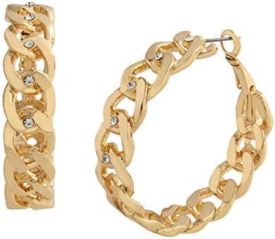 Stone Chain Hoop Earrings | Amazon (US)