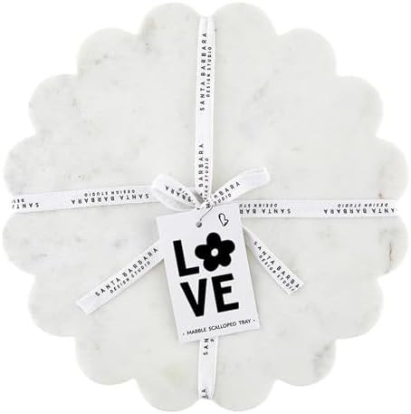 Santa Barbara Design Studio Marble Charcuterie Boards Cheese Board Round Scalloped Cutting Board,... | Amazon (US)