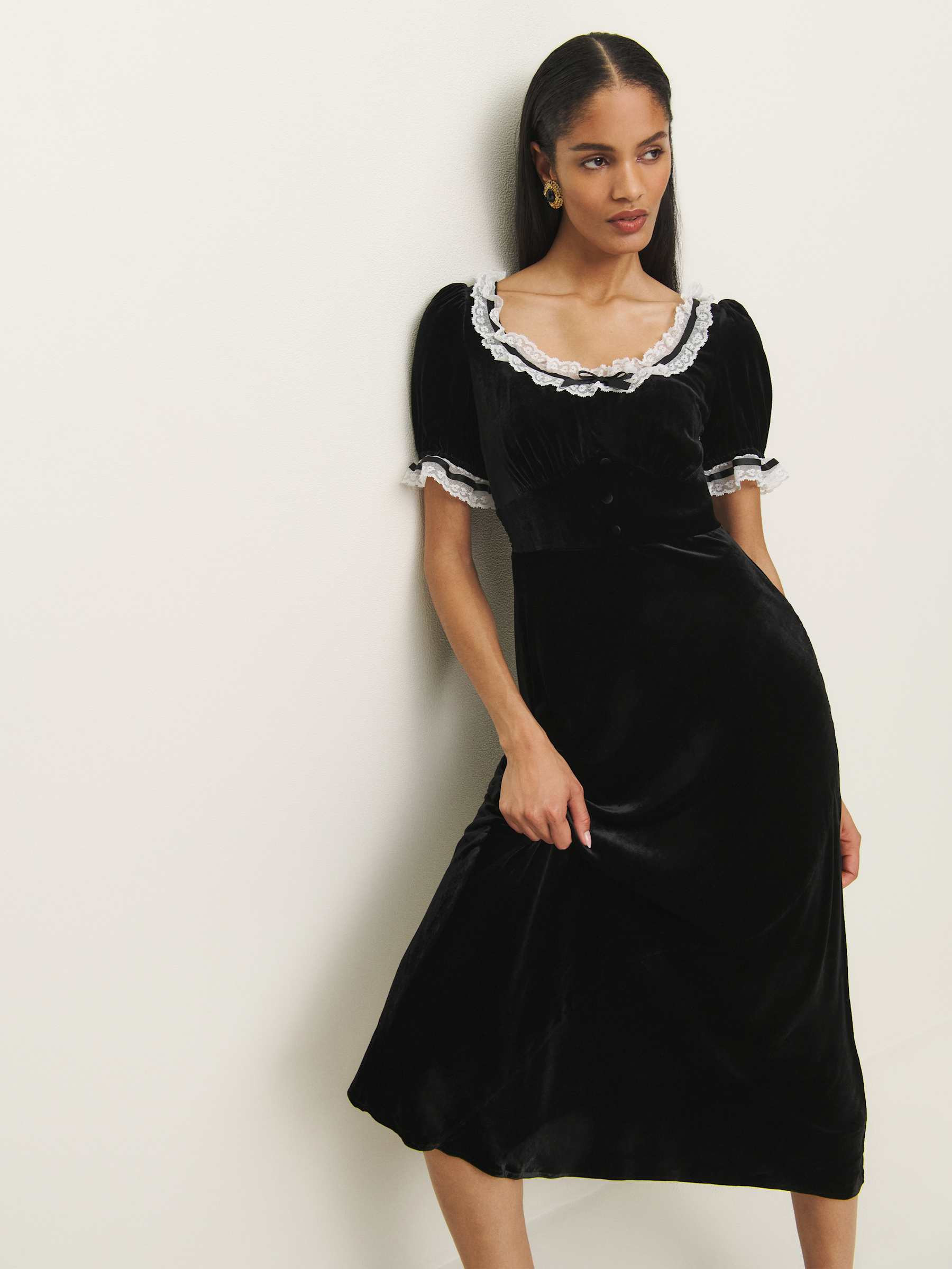 Adessa Velvet Dress | Reformation (Global)