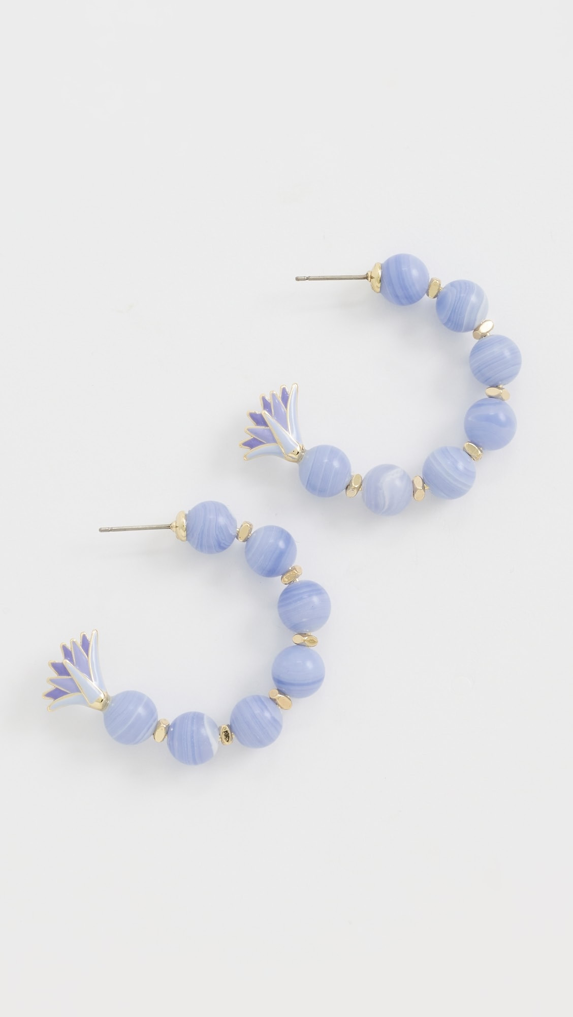 Enamel Lotus Hoop Earrings | Shopbop