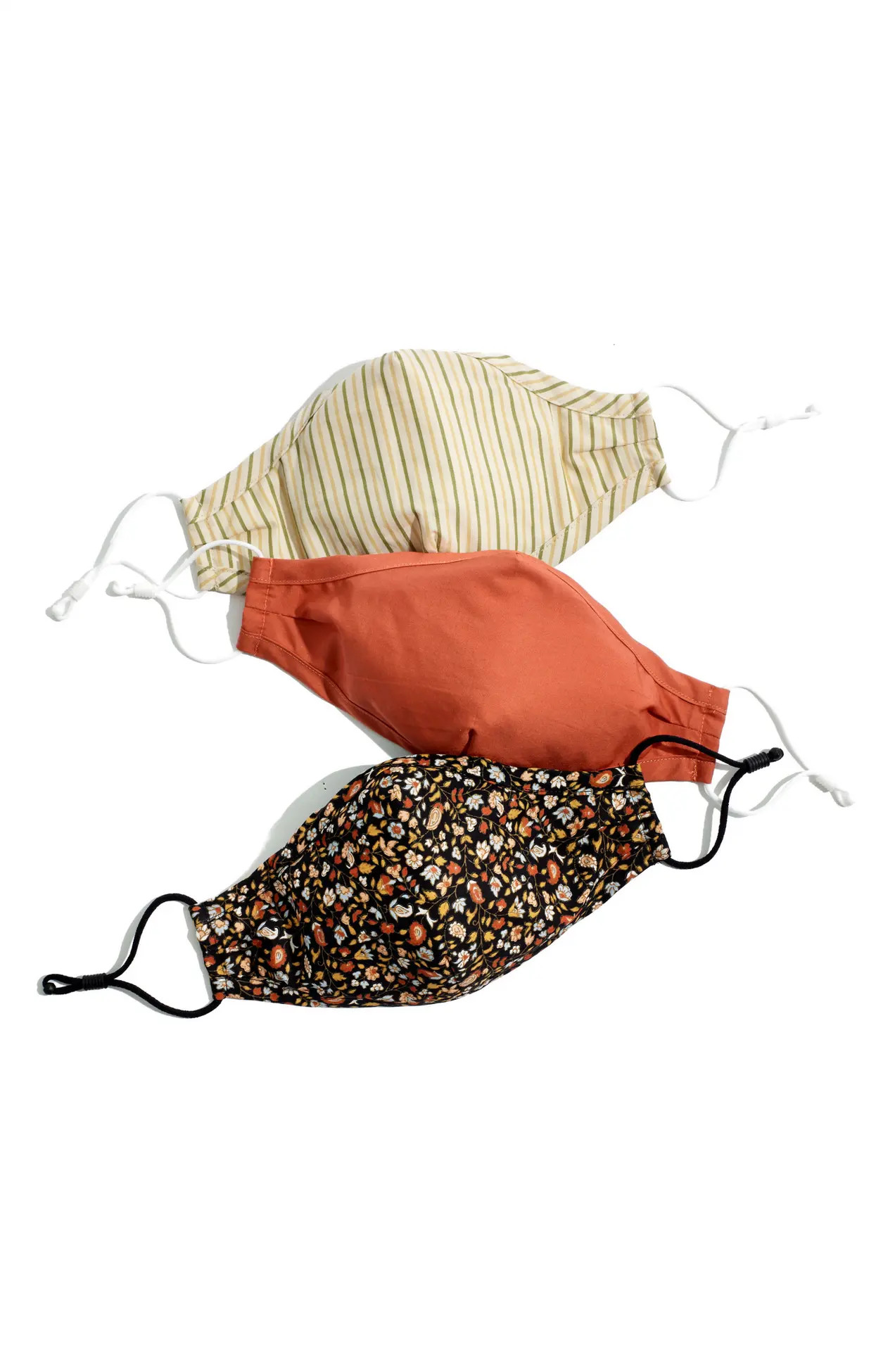 Madewell | 3-Pack Assorted Adjustable Adult Face Masks | Nordstrom Rack | Nordstrom Rack