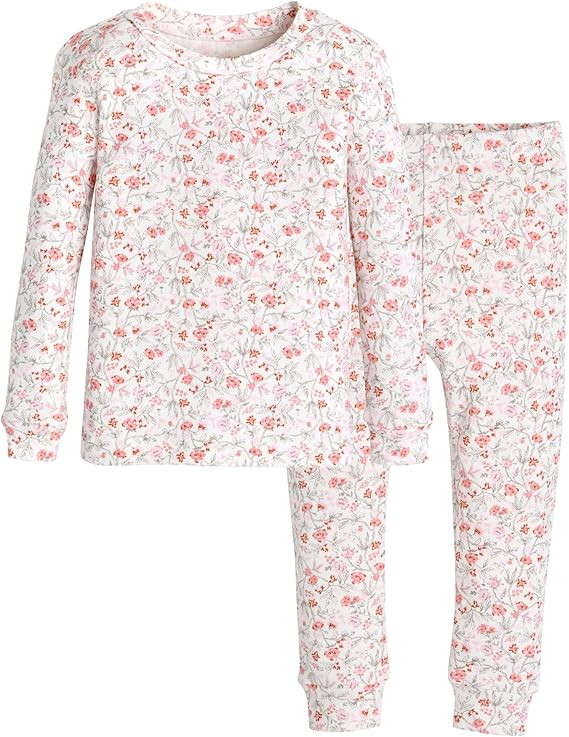 moimoln 6M-8Y Baby & Toddler Girl Floral Pajamas Soft Modal Cotton, Breathable, Snug-Fit Long-Sle... | Amazon (US)