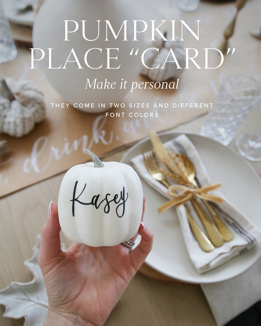 Pumpkin name place card for a Thanksgiving table 🦃

Home
Decor

#LTKSeasonal #LTKHome #LTKHoliday