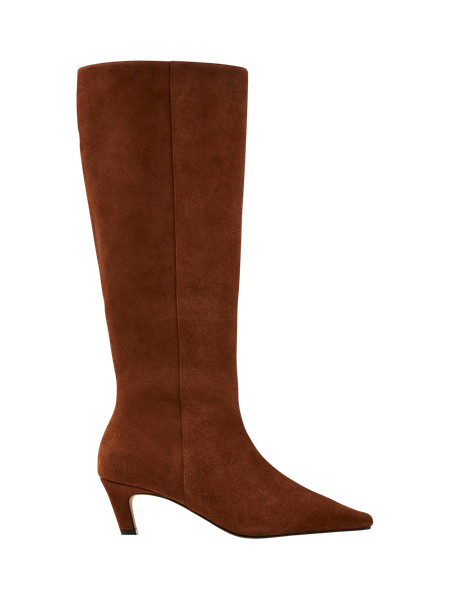 Skinny Heel Suede Tall Boot | Ann Taylor