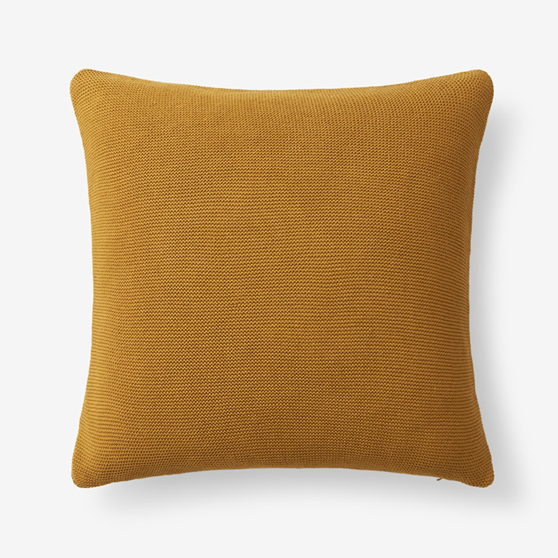 Classic All Season Breathable Cotton Knit Decorative Pillow Cover - Gold | The Company Store
