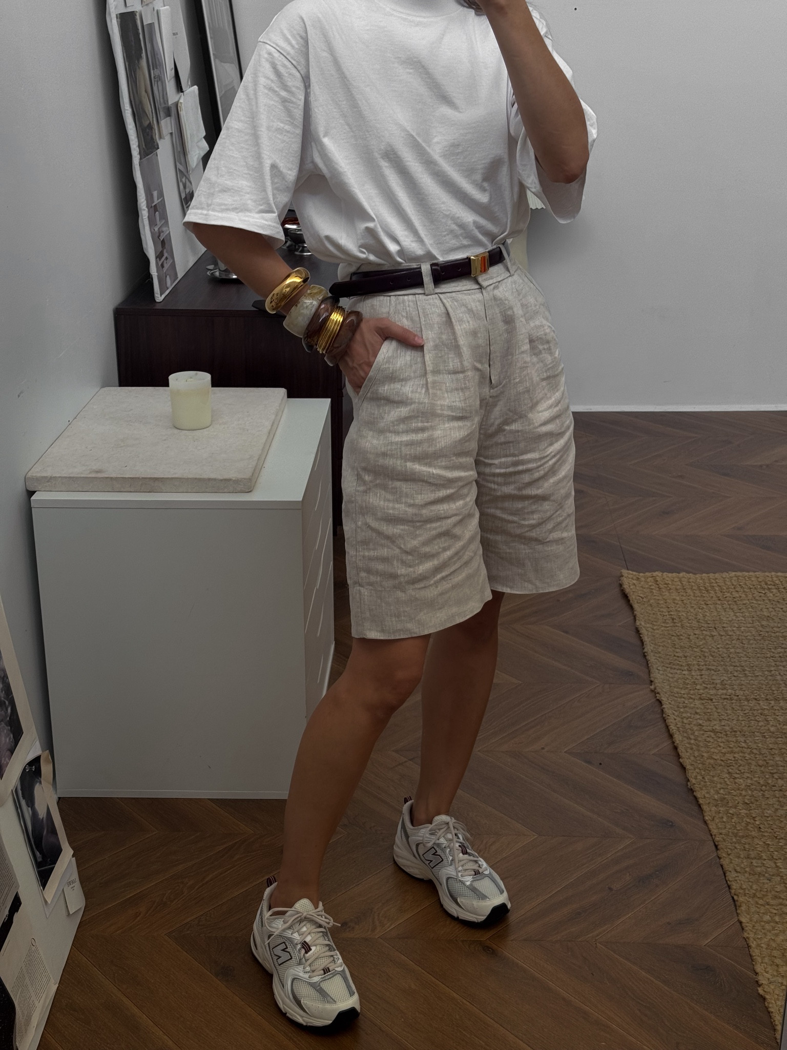 Everyday outfit with stacked bangles 🫶🏼 I’m 170cm and wearing size 6/XS in the #dissh Bermuda shorts! 

#LTKstyletip #LTKshoes #LTKaustralia