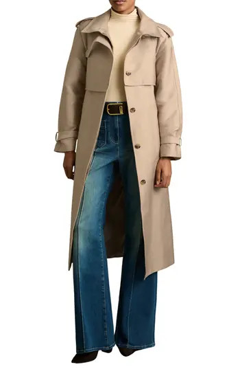 Reiss August Trench Coat in Neutral at Nordstrom Rack, Size 14 Us / 18 Uk | Nordstrom Rack