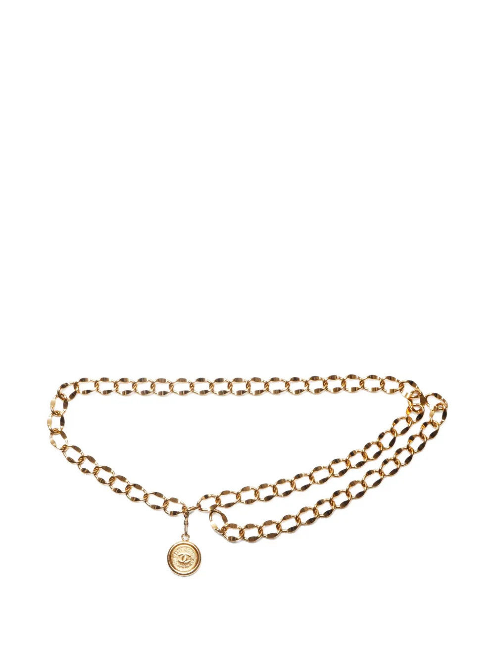 CHANEL Pre-Owned 1980s coin chain belt - Gold | Farfetch Global