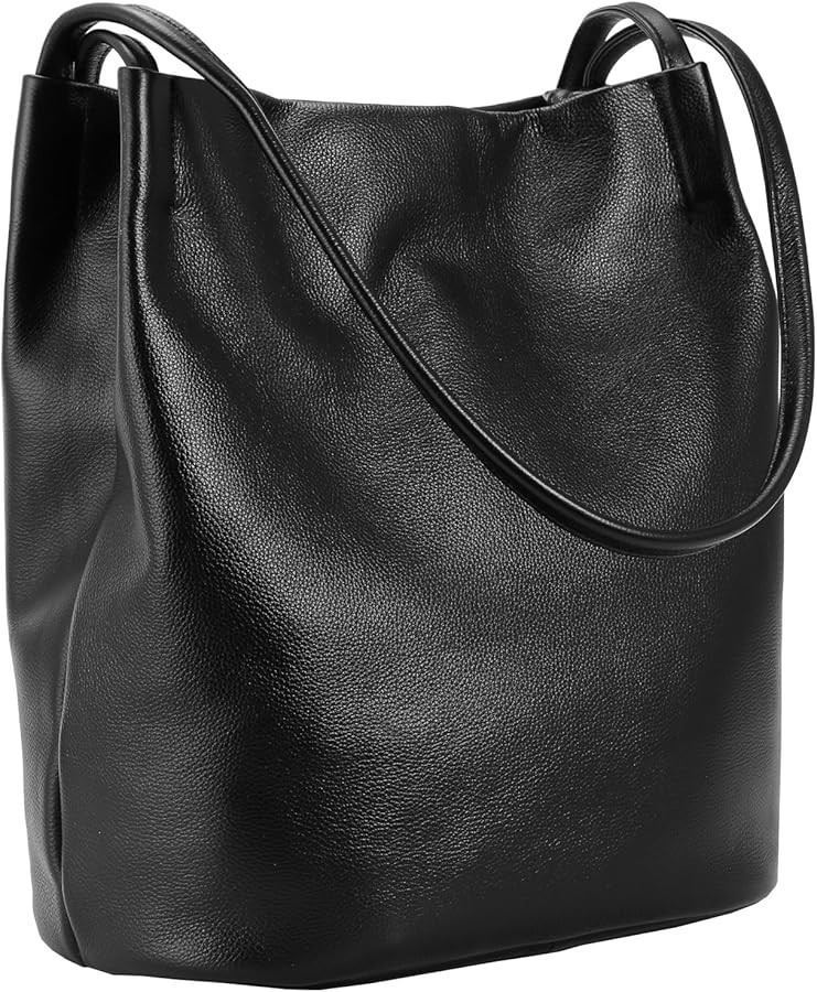 Iswee Soft Leather Tote Shoulder Bag Ladies Bucket Bag Hobo Handbags Designer Totes Purses for Wo... | Amazon (CA)