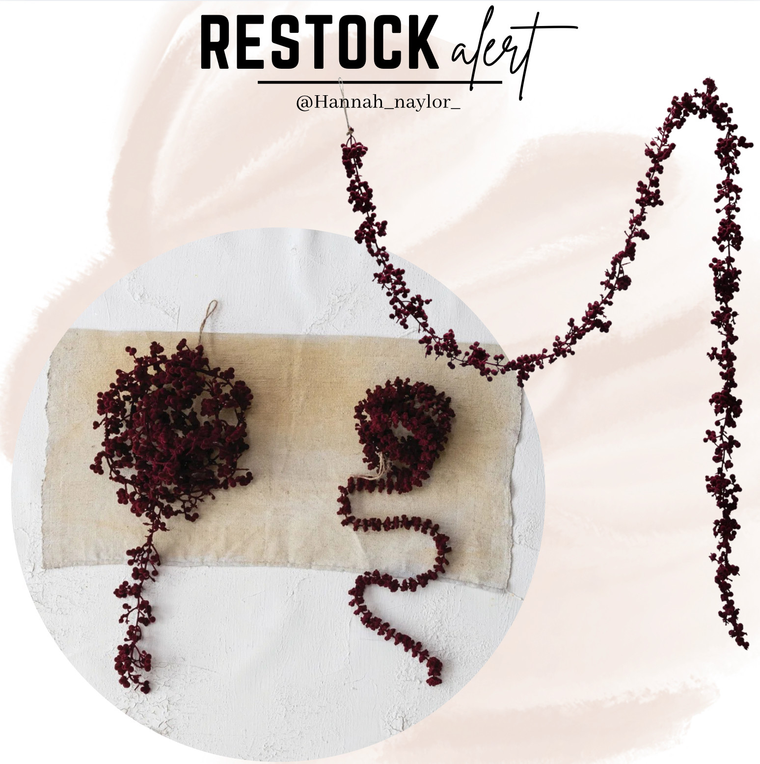 If you loved my burgundy flocked garland last year - it's been restocked! Incorporate in a mantel, your Christmas tree or even a tablescape! Buy now and save for later! #christmas #christmasdecor #wayfair  

 #LTKSeasonal #LTKU #LTKHome