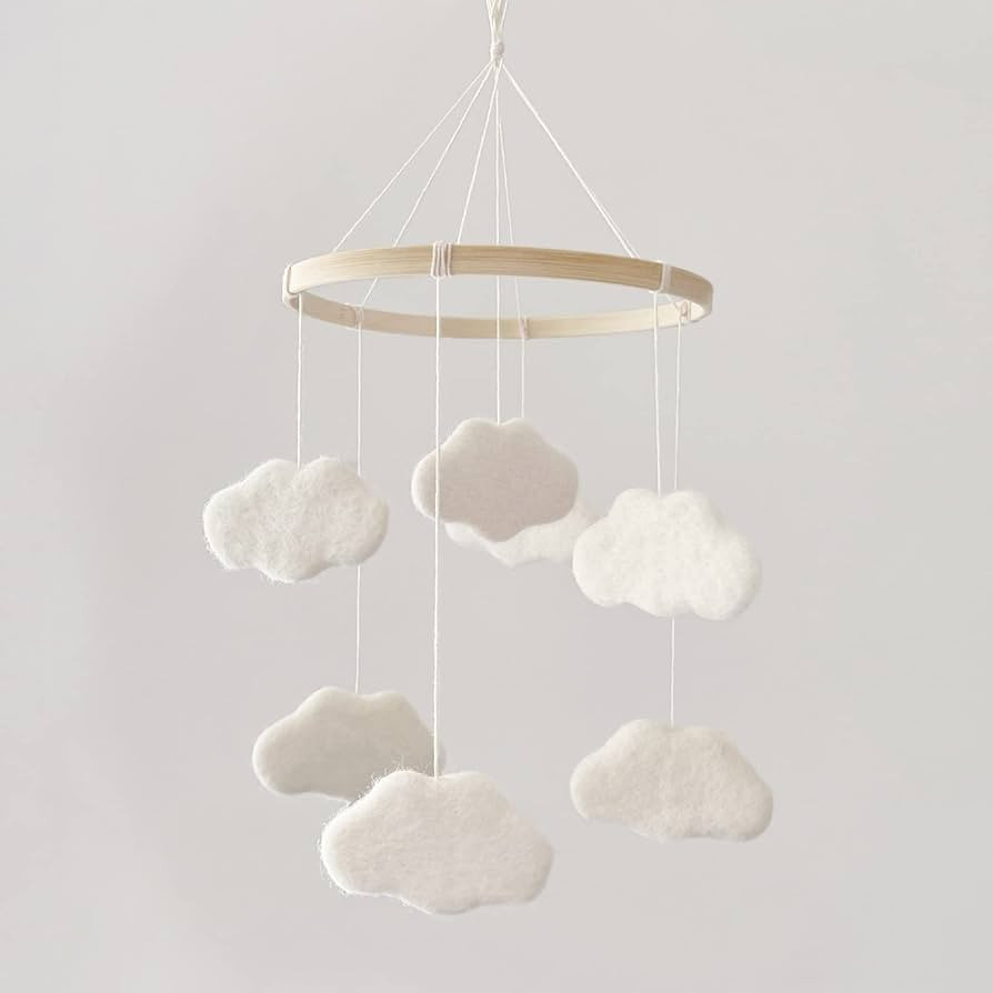 Baby Mobile for Crib - Boho Crib Mobile - Felt Cloud Mobile - Gender Neutral Baby Mobile - Boho N... | Amazon (US)