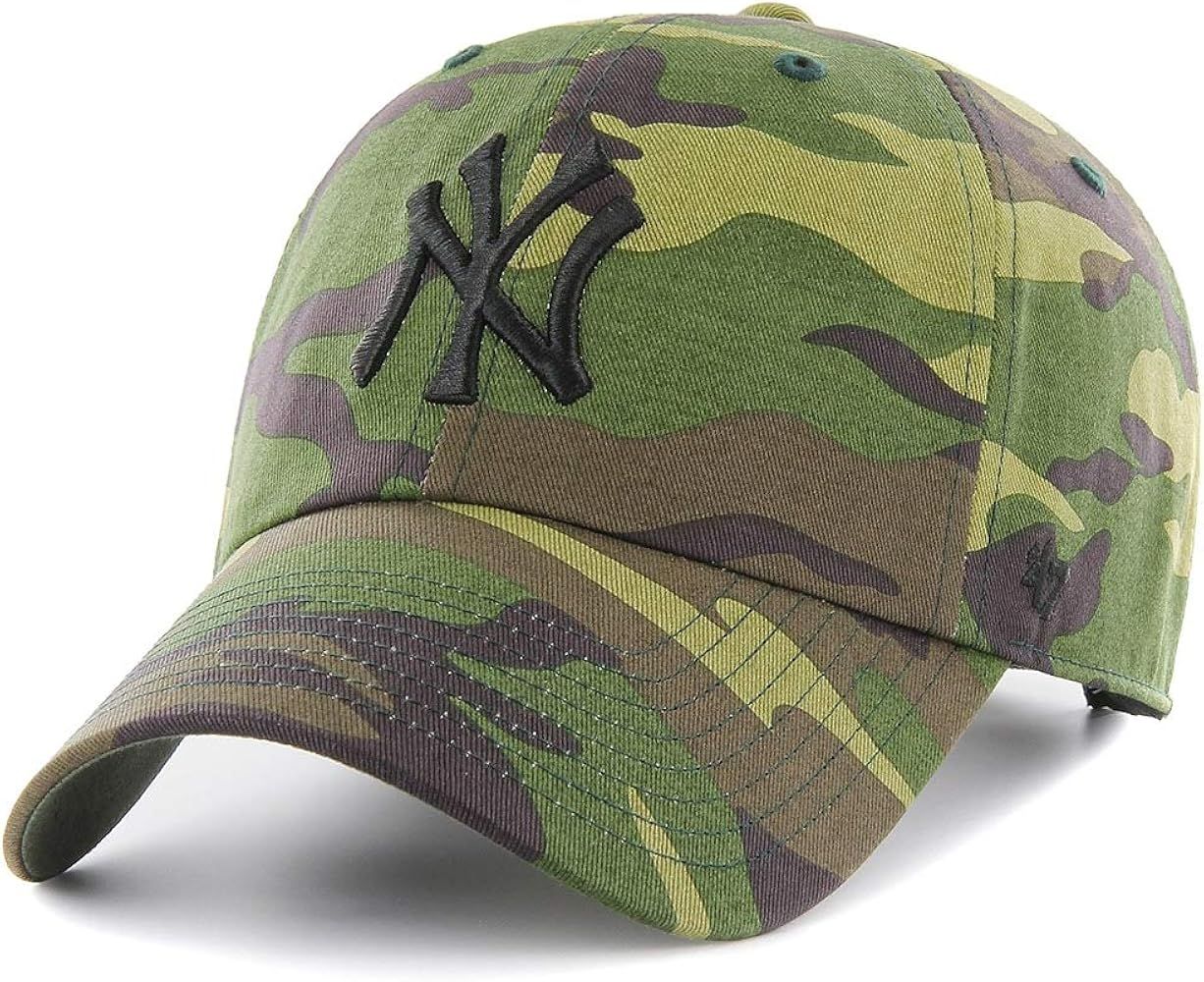 '47 Brand Adjustable Cap - MLB New York Yankees Wood camo | Amazon (US)