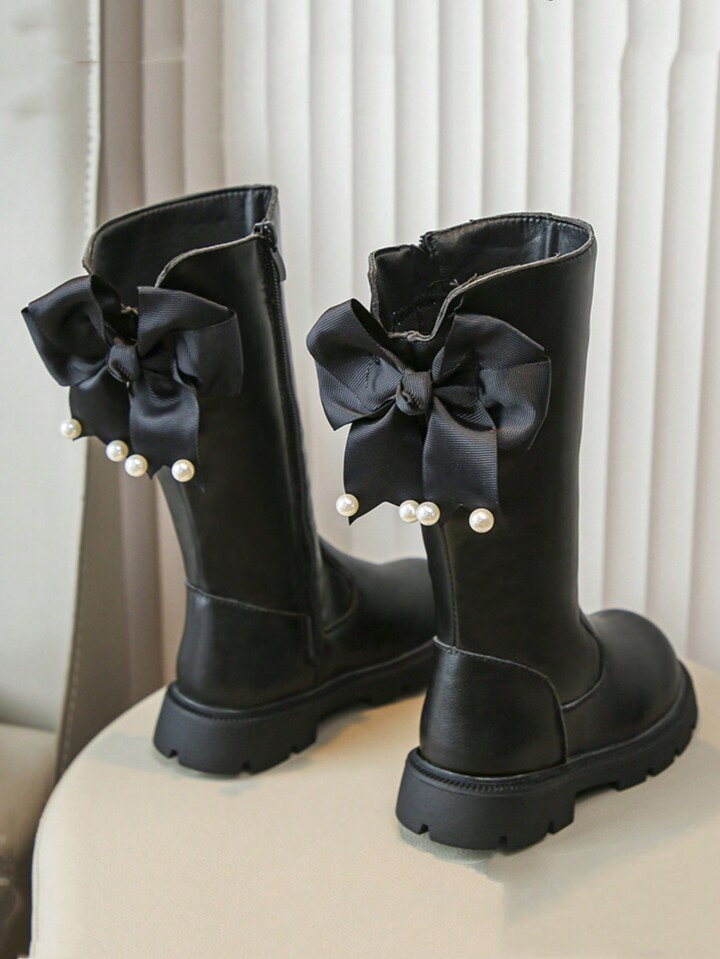 New Autumn Winter Girls' Long High Boots Mid And Big Kids' Low-heel Thick-soled Anti-skid Boots W... | SHEIN