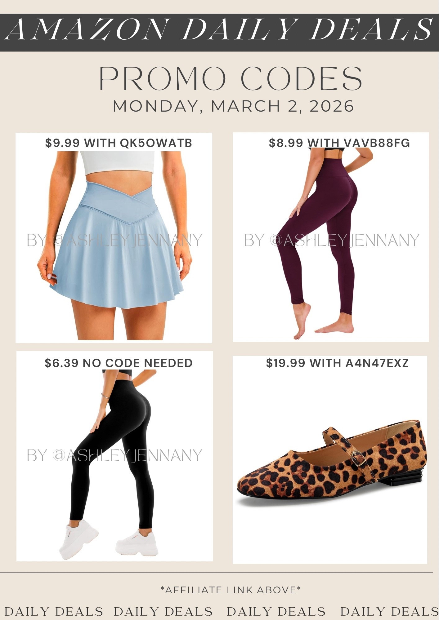 Amazon fashion deals on this tennis skirt, high waisted leggings and Maryjane flats 

#LTKSeasonal #LTKMidsize #LTKSaleAlert