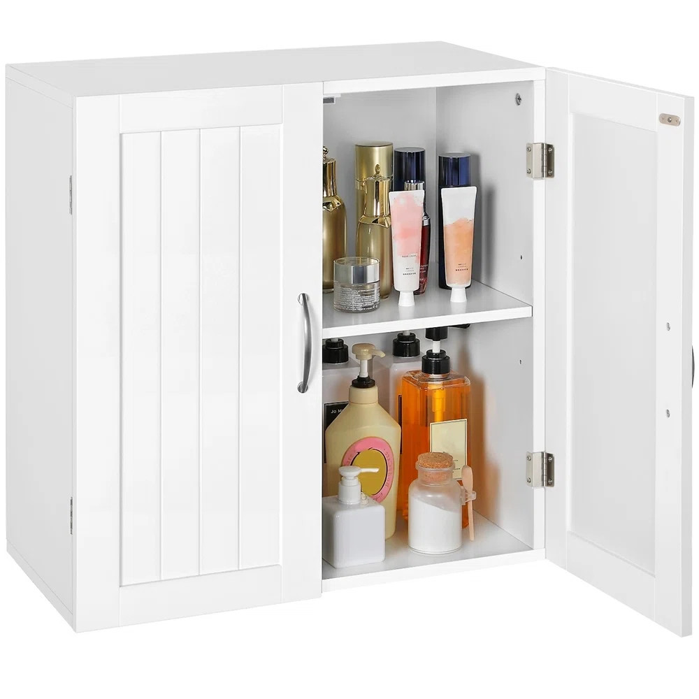 Nevaeah 23.5″ L × 12.5″ W × 23.5″ H Wall Mount Cabinet Storage Organizer with Adjustable ... | Wayfair North America