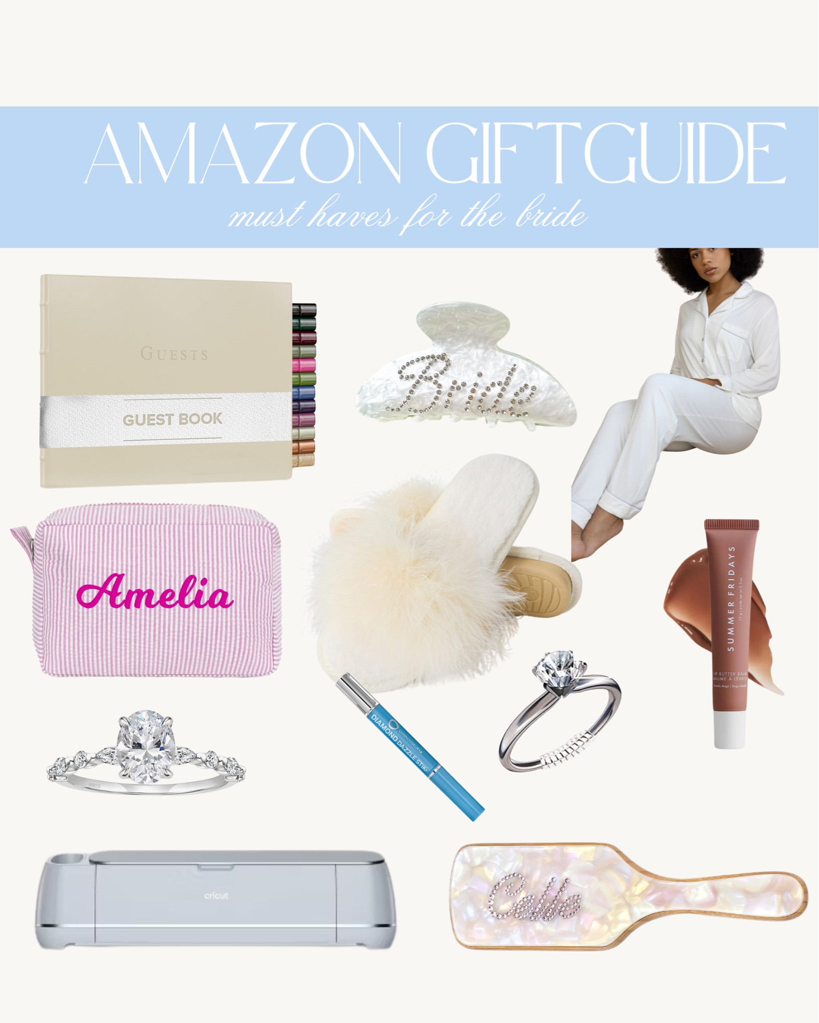 Here’s my Amazon bridal gift guide as a 2025 bride | must-haves for the bride-to-be. I absolutely love using all of these, especially my Cricut for DIY projects for the bachelorette and wedding!

#bridetobe #bridegiftguide #giftsforbride #cozyearth #cricut 

#LTKGiftGuide #LTKSaleAlert #LTKCyberWeek