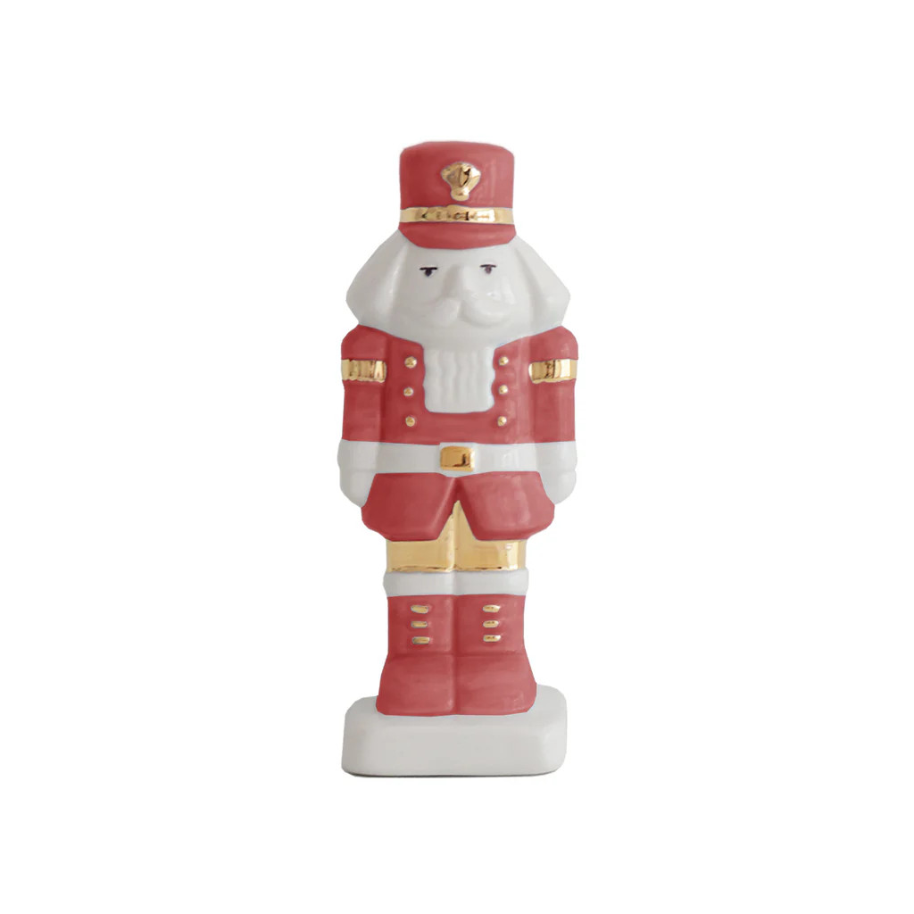 Holiday Red Nutcracker with 22K Gold Accents | Lo Home by Lauren Haskell Designs