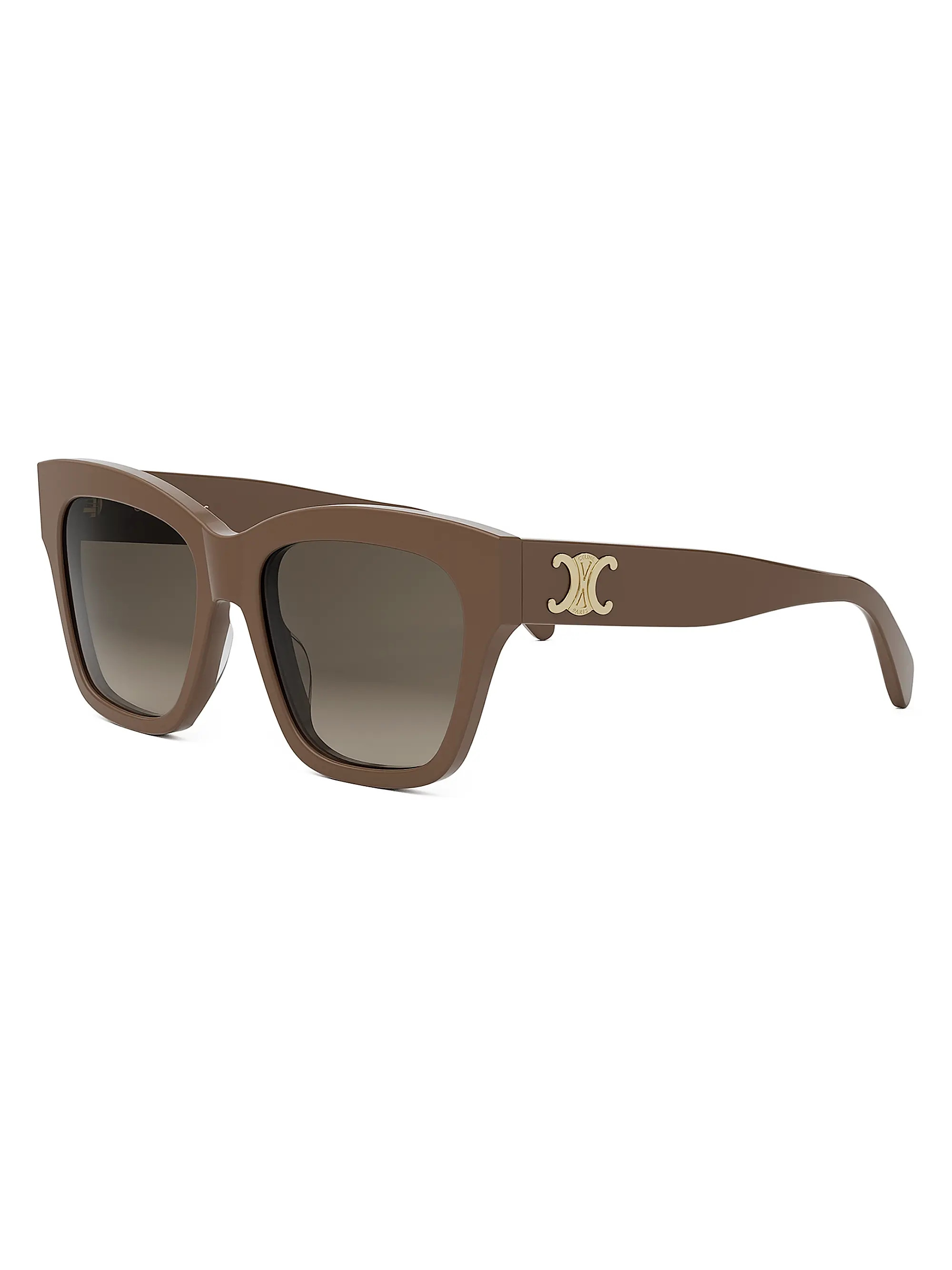 CELINE Triomphe 55MM Geometric Sunglasses | Saks Fifth Avenue | Saks Fifth Avenue