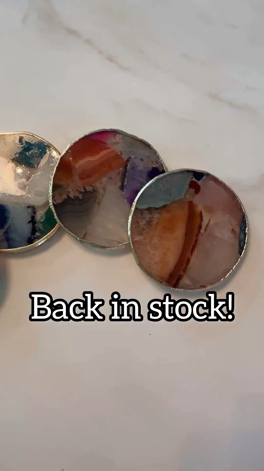 These agate coasters are finally back in stock so I had to share them again! They are so beautiful and would make a lovely gift, too! 

#LTKHome #LTKfoodie #LTKdayinmylife