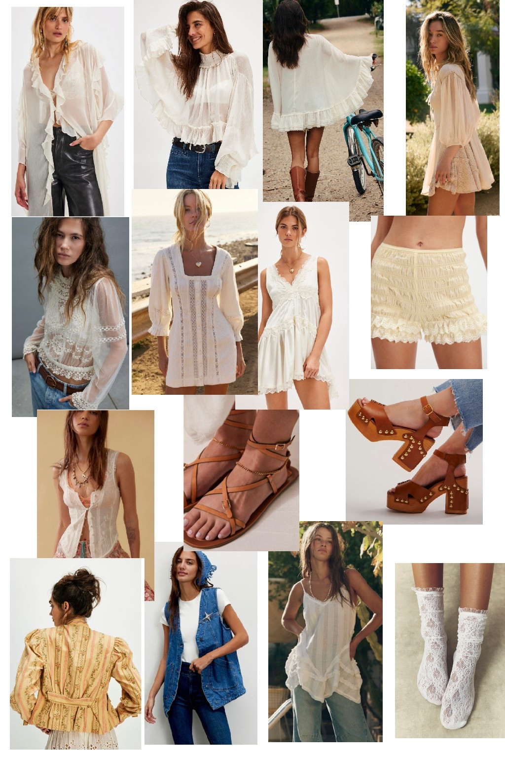 Boho chic
2025 trends
Ruffle, lace, corset, flowy, knit
Western style
Spring outfits


#LTKSeasonal