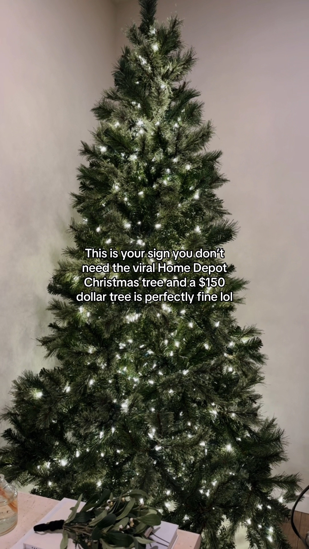 This is your sign you don’t need the viral Home Depot Christmas tree and a $150 tree is perfectly fine lol. All we did was switch out the lights on this one to create the twinkle effect! All items are linked down below 🌲🤍

#LTKhome #LTKSeasonal #LTKHoliday