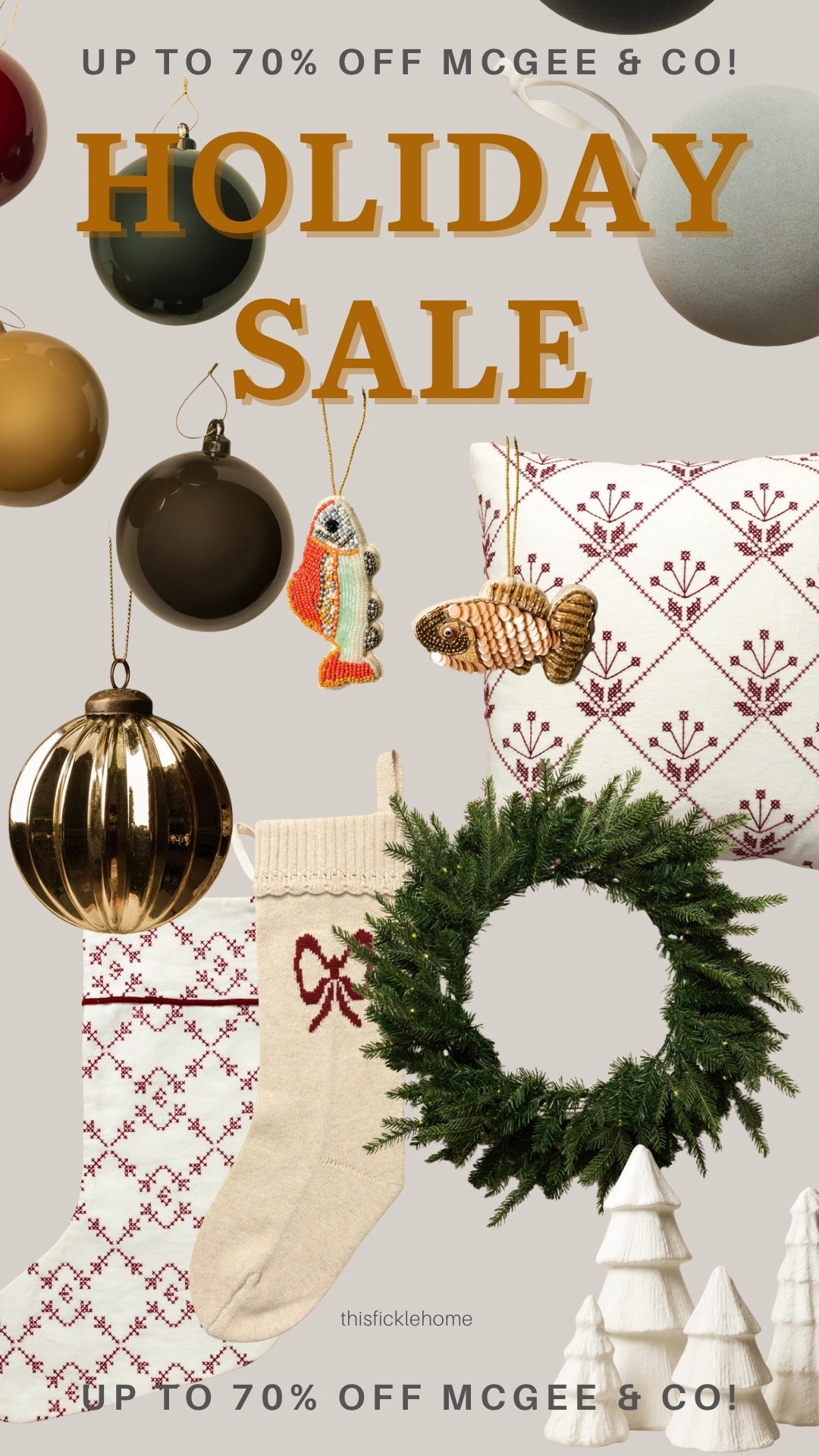 Up to 70% off holiday decor at McGee & Co!

Holiday stockings
Christmas trees, wreaths and garlands
Holiday ornaments

#LTKHoliday #LTKSaleAlert #LTKHome