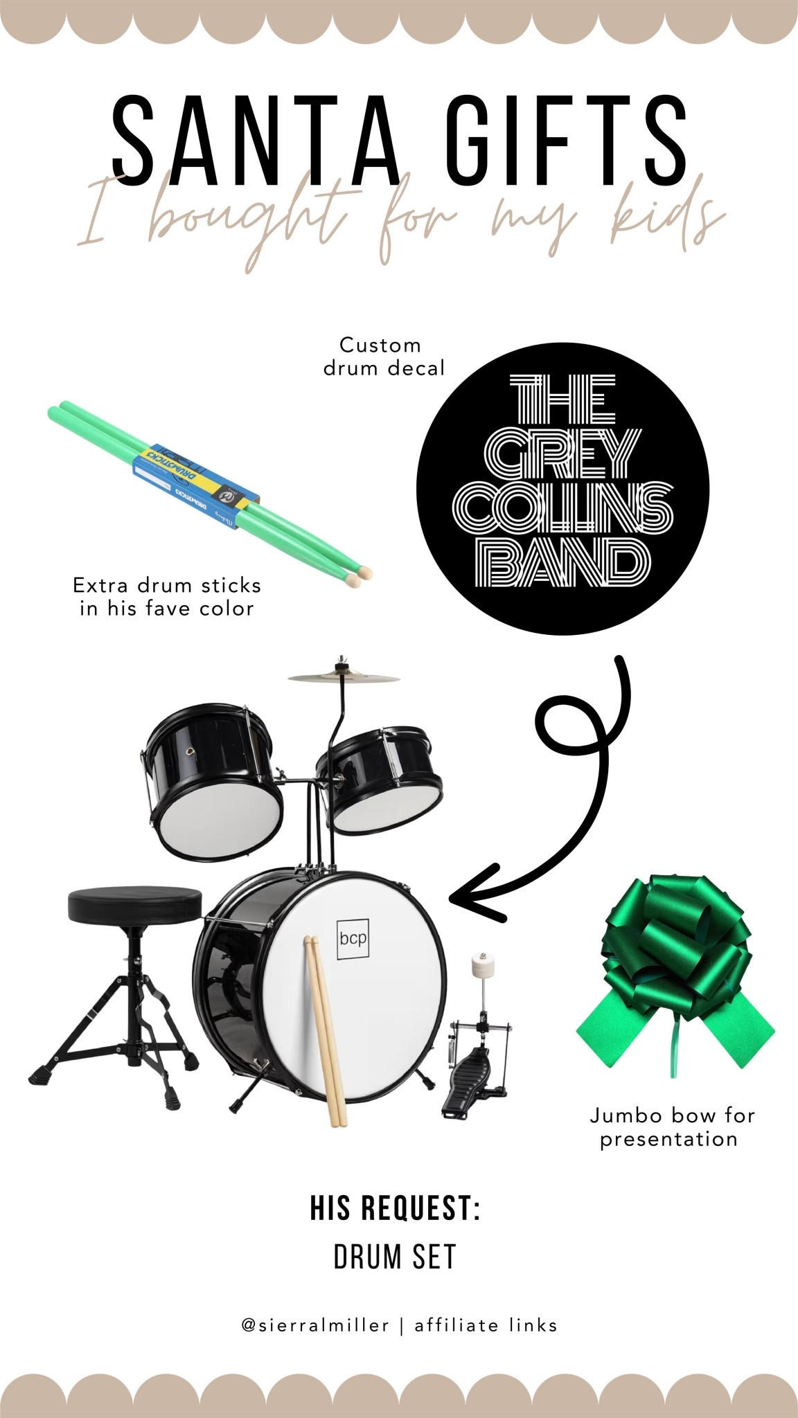 Santa gifts I bought for my son! His request: drum set 

#LTKHoliday #LTKGiftGuide #LTKKids