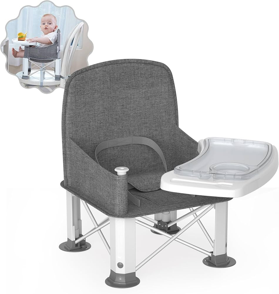 Baby Travel Booster Seat with Double Tray, BabyBond Upgraded Toddler Portable Baby Chair, Booster... | Amazon (US)