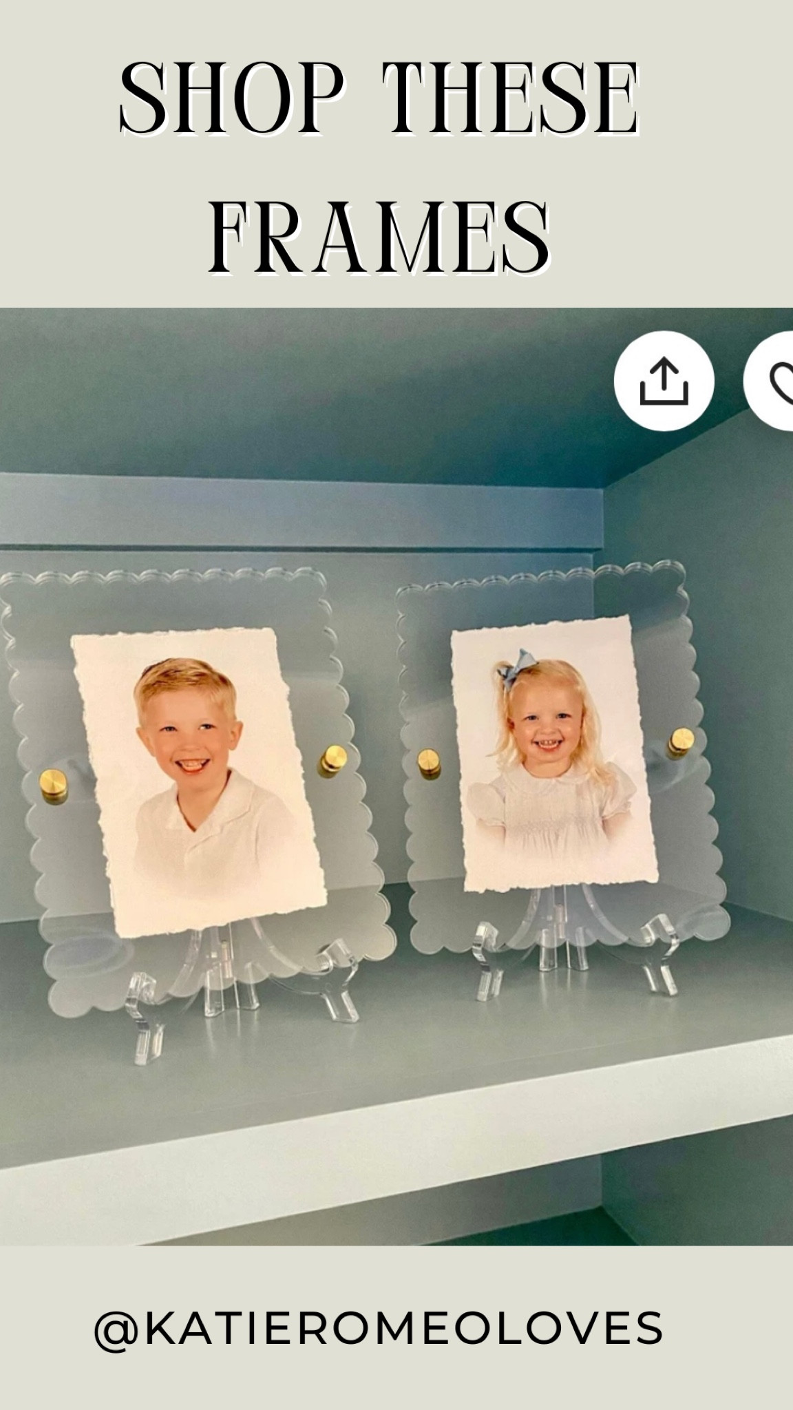 Shop these scalloped acrylic frames - they come in lots of different sizes and colors too!

#LTKfindsunder100 #LTKhome #LTKGiftGuide