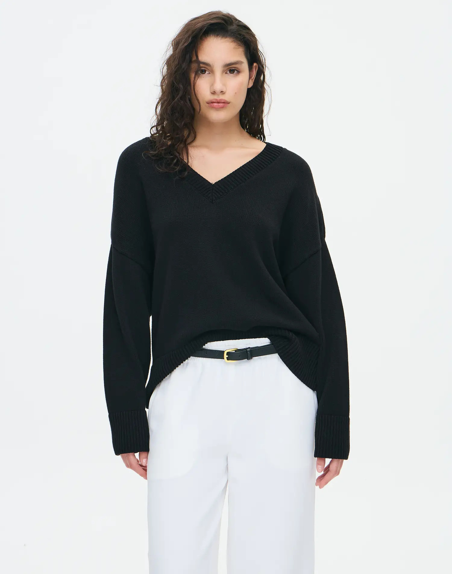 V Neck Cotton Knit Jumper | Glassons (Australia)