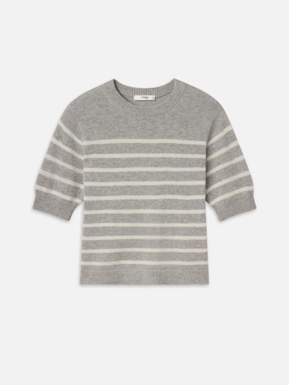 THE CASHMERE EASY CREW GREY MULTI | Frame Denim