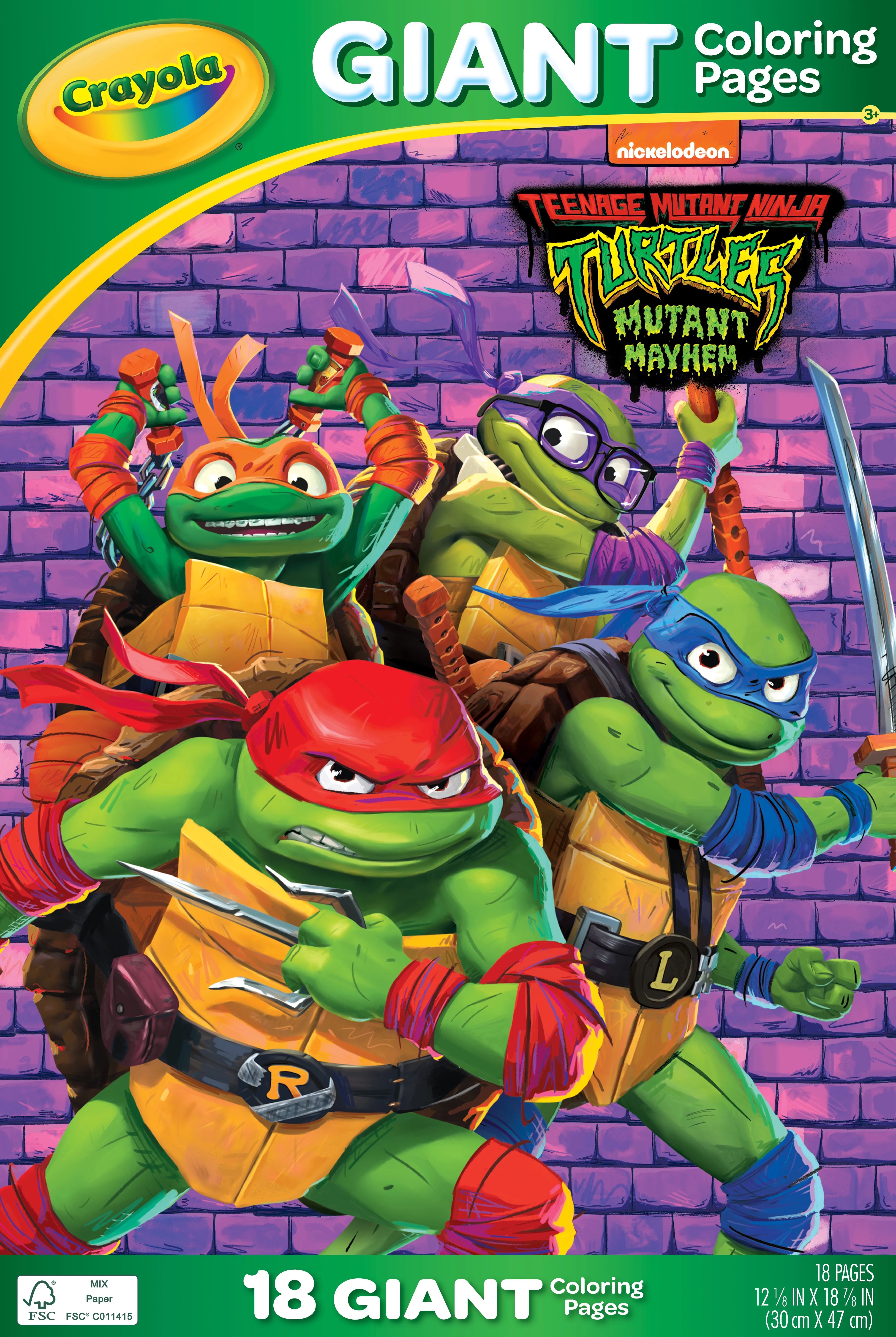 Crayola Teenage Mutant Ninja Turtles Giant Coloring Pages,18 Coloring Pages, Gift, Unisex Child | Walmart (US)