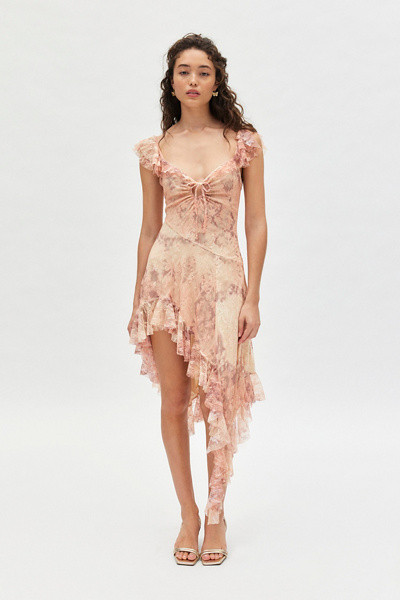 UO Hyacinth Lace Spliced Midi Dress | Urban Outfitters (US and RoW)