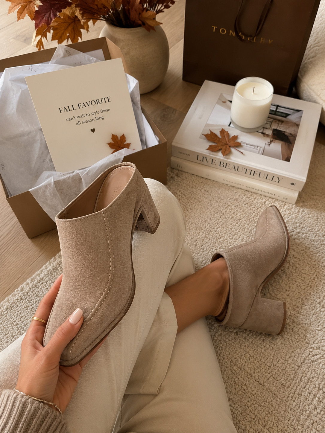 These taupe suede mules are on sale at Neiman Marcus and they’re such a good fall wardrobe find. The neutral color makes them easy to wear with trousers, denim, midi skirts, and cozy knits, while the block heel keeps them polished for work or dinner. #NeimanMarcus #NeimanMarcusSale #FallShoes #SuedeMules #TaupeShoes #FallFashion #FallStyle #ShoeSale 

 #LTKSeasonal #LTKU #LTKSaleAlert