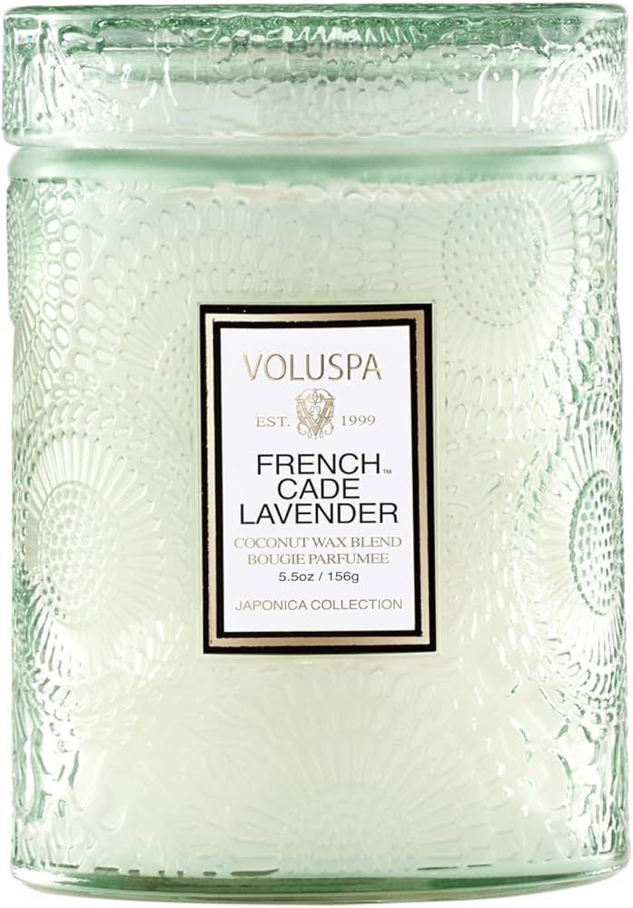 Voluspa French Cade Lavender, Small Candle Jar, 5.5 Ounces, 50 Hour Burn Time, Coconut Wax for Cl... | Amazon (US)