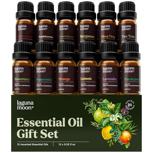 Lagunamoon Essential Oils Set - 12 Piece Premium Grade Home Essentials Oils - for Diffusers, Fragrance, Scents for Candle Making - Natural Aromatherapy Oils for Cars & Home Products, Room Sprays | Amazon (US)