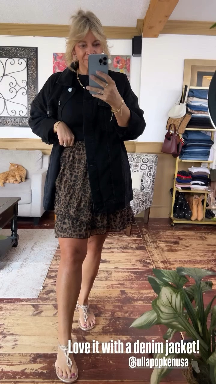 Love it with a denim jacket! @ullapopkenusa denim oversized jacket, faux wrap skirt, and ribbed top all due 12/14.
Use code NOIULLA to save 35% 

#LTKMidsize #LTKSeasonal #LTKOver40