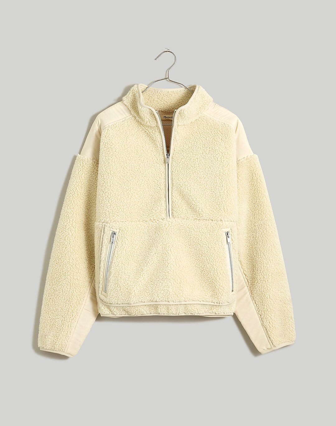 Faux Shearling Half-Zip Pullover | Madewell