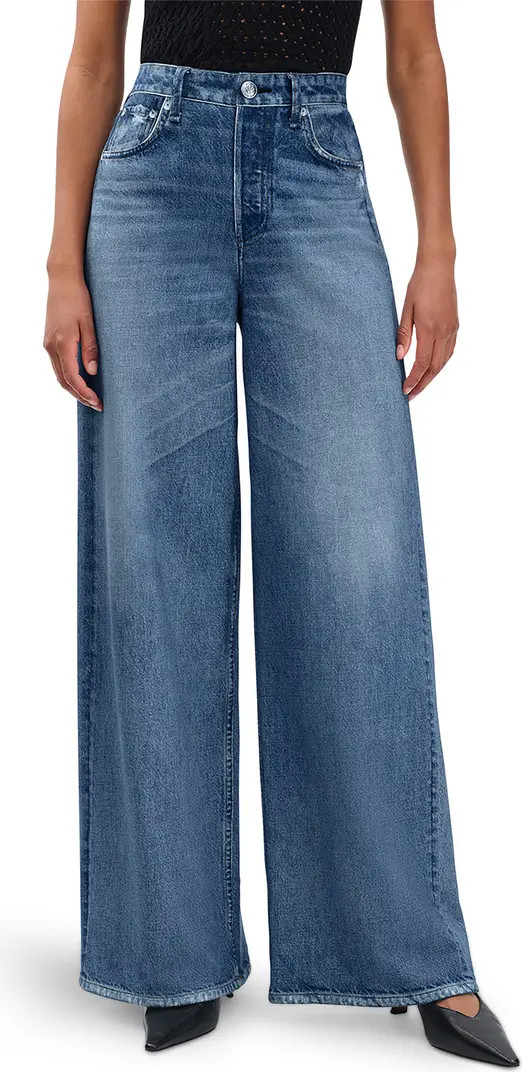 Miramar Sofie High Waist Ankle Wide Leg Terry Sweatpant Jeans | Nordstrom