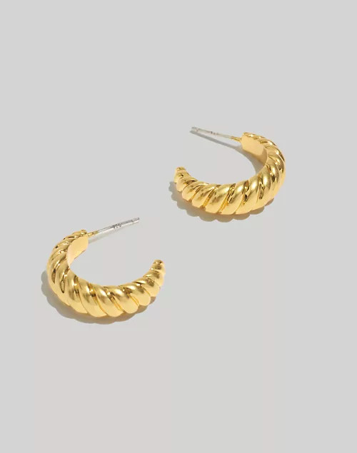 Puffed Small Hoop Earrings | Madewell