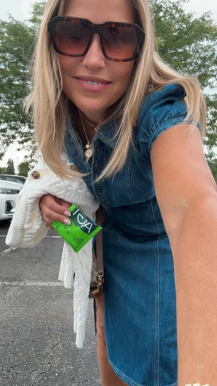 OOTD! At the dealership and thought I’d glam it up a bit! That includes what I’m wearing and my nutrition! @AG1 
s

#LTKootd #LTKOver40 #LTKMidsize