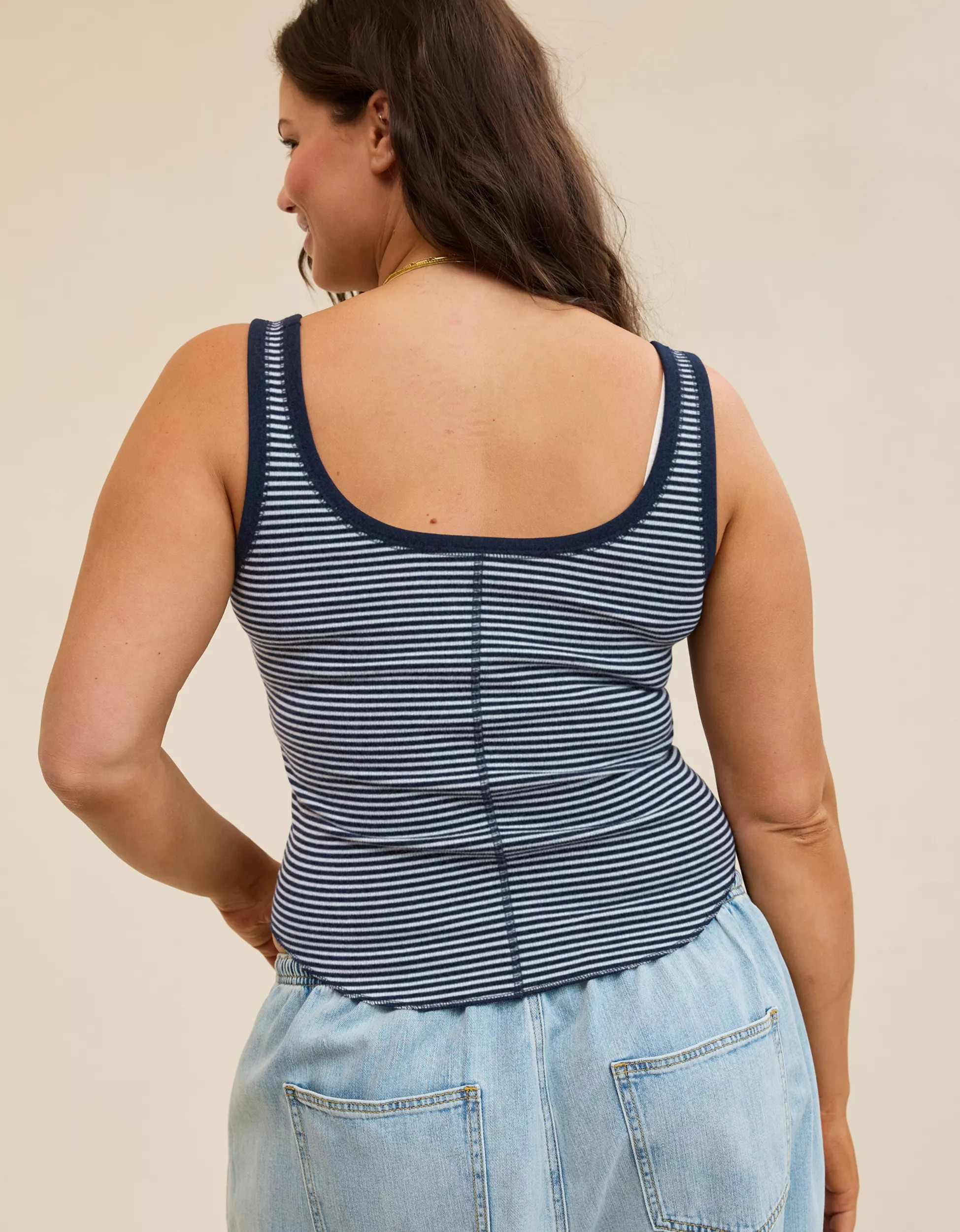Aerie Ribbed Scoop Neck Tank Top | Aerie