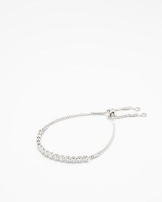 Cubic Zirconia Pull-Cord Bracelet | Express