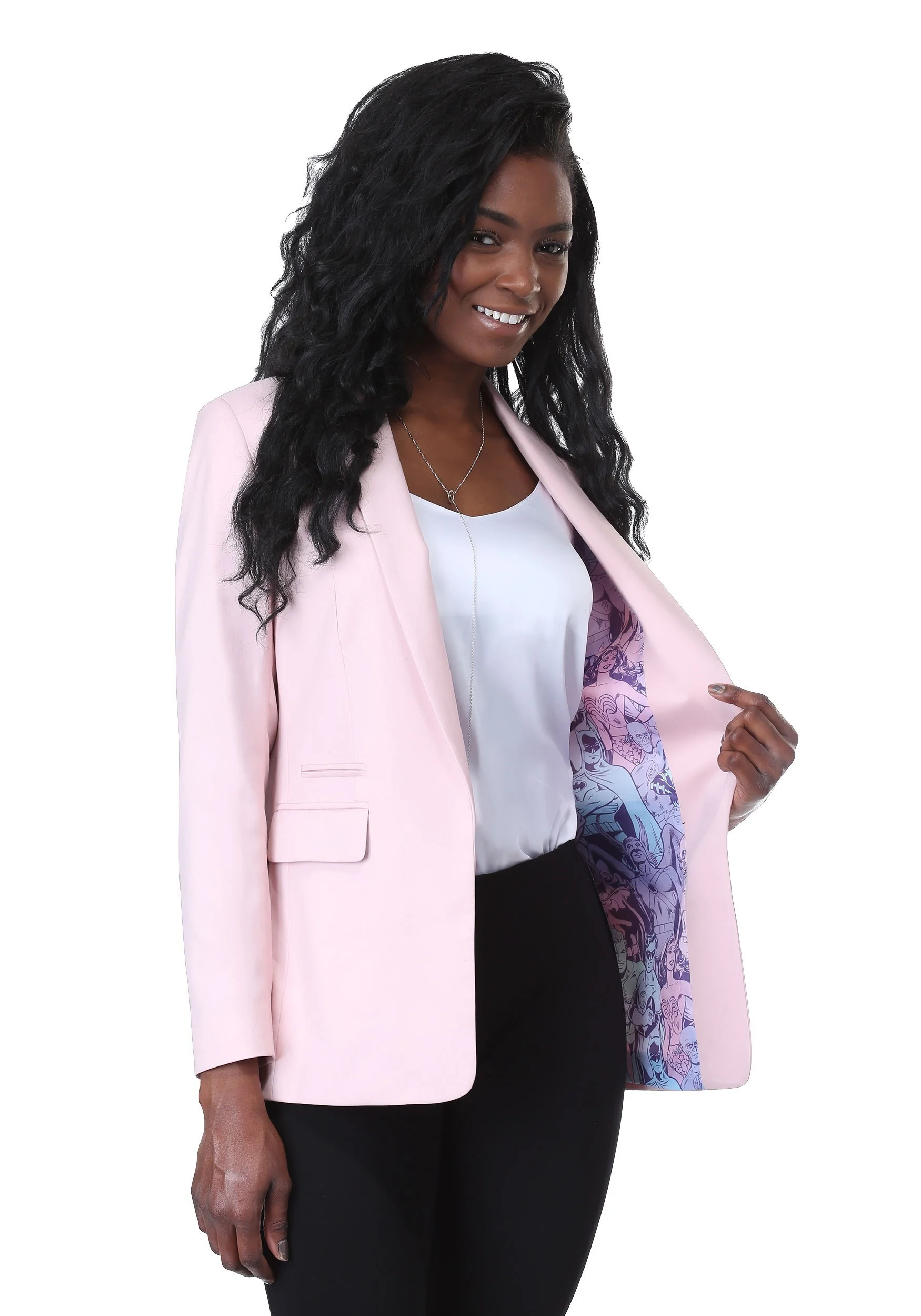DC Comics Modern Print Women's Boyfriend Blazer | Walmart (US)
