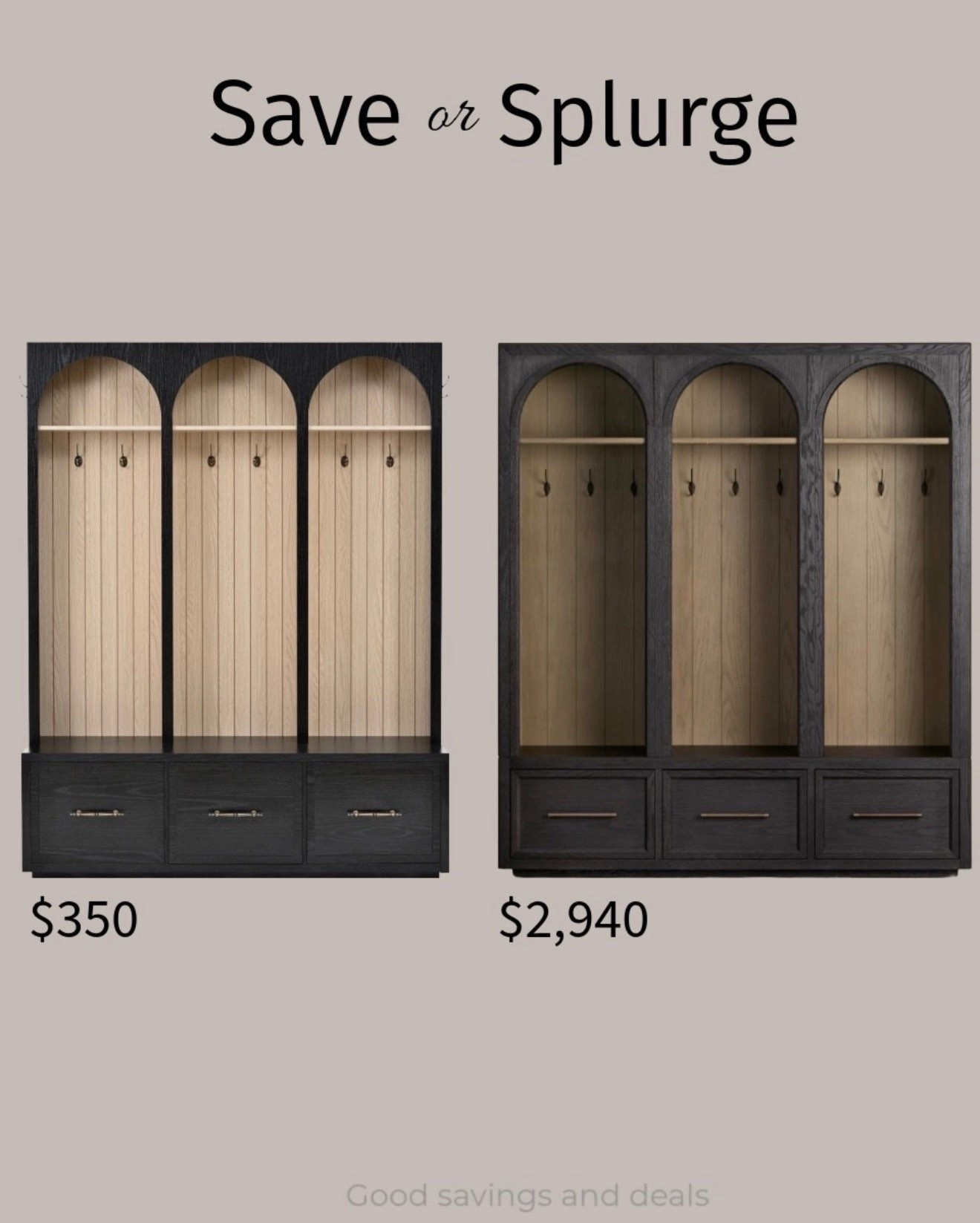 Save or splurge on entryway cabinets.

#LTKHome #LTKSaleAlert